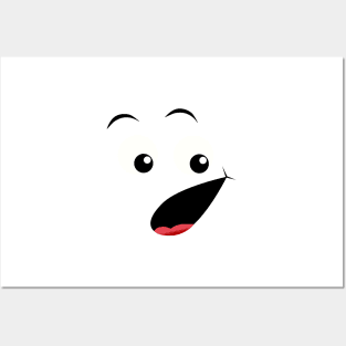 Emoji - surprised face Posters and Art